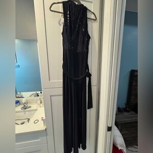 Anne Klein Black Sequin Pants romper